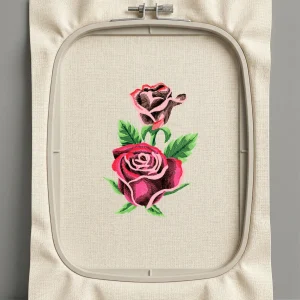 Дизайн машинной вышивки. Роза (Размер 128x180мм). Форматы: DST PES JEF VP3 EXP XXX . Стежков: 61085