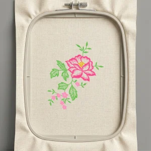 Дизайн машинной вышивки. Роза (Размер 82x100мм). Форматы: DST PES JEF VP3 EXP XXX . Стежков: 6720