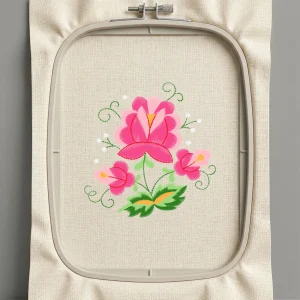 Дизайн машинной вышивки. Роза (Размер 122x125мм). Форматы: DST PES JEF VP3 EXP XXX . Стежков: 11550