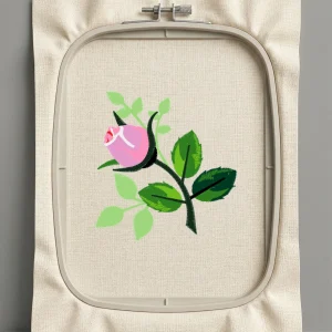 Дизайн машинной вышивки. Роза (Размер 82x87мм). Форматы: DST PES JEF VP3 EXP XXX . Стежков: 10070