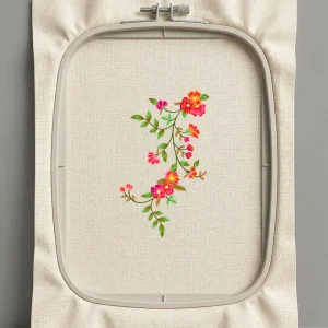 Дизайн машинной вышивки. Роза (Размер 135x221мм). Форматы: DST PES JEF VP3 EXP XXX . Стежков: 23870