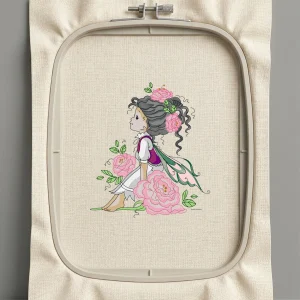 Дизайн машинной вышивки. Роза (Размер 126x142мм). Форматы: DST PES JEF VP3 EXP XXX . Стежков: 32884