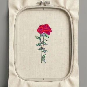 Дизайн машинной вышивки. Роза (Размер 99x230мм). Форматы: DST PES JEF VP3 EXP XXX . Стежков: 23212