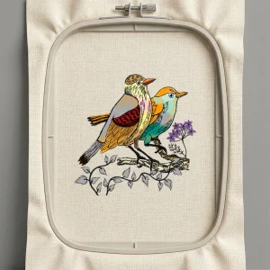 Дизайн машинной вышивки. Птицы (Размер 230x230мм). Форматы: DST PES JEF VP3 EXP XXX . Стежков: 55462