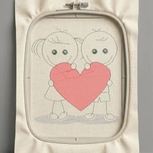 Дизайн машинной вышивки. Любовь (Размер 130x139мм). Форматы: DST PES JEF VP3 EXP XXX . Стежков: 8664