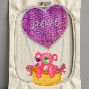 Дизайн машинной вышивки. Любовь (Размер 58x97мм). Форматы: DST PES JEF VP3 EXP XXX . Стежков: 16894