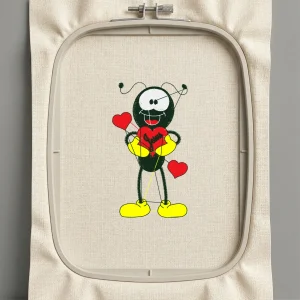 Дизайн машинной вышивки. Любовь (Размер 45x81мм). Форматы: DST PES JEF VP3 EXP XXX . Стежков: 6553