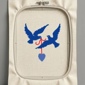 Дизайн машинной вышивки. Птицы (Размер 62x66мм). Форматы: DST PES JEF VP3 EXP XXX . Стежков: 4218