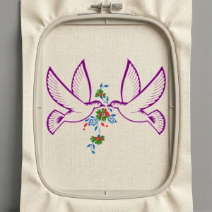 Дизайн машинной вышивки. Птицы (Размер 158x126мм). Форматы: DST PES JEF VP3 EXP XXX . Стежков: 8156