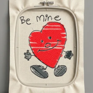 Дизайн машинной вышивки. Любовь (Размер 118x140мм). Форматы: DST PES JEF VP3 EXP XXX . Стежков: 17411
