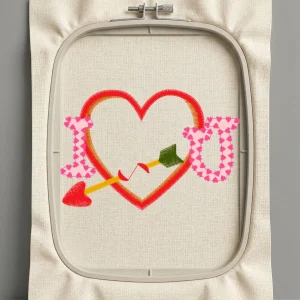 Дизайн машинной вышивки. Любовь (Размер 105x71мм). Форматы: DST PES JEF VP3 EXP XXX . Стежков: 6408