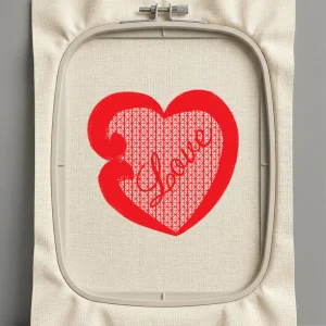 Дизайн машинной вышивки. Любовь (Размер 77x74мм). Форматы: DST PES JEF VP3 EXP XXX . Стежков: 11200