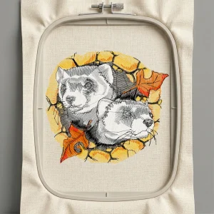 Дизайн машинной вышивки. Животные (Размер 94x86мм). Форматы: DST PES JEF VP3 EXP XXX . Стежков: 16948