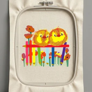 Дизайн машинной вышивки. Птицы (Размер 121x102мм). Форматы: DST PES JEF VP3 EXP XXX . Стежков: 24212